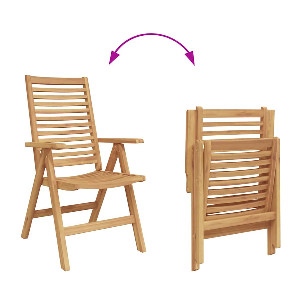 Tuinstoelen 2 pcs Bruin 52 x 64.5 x 108 cm Massief acaciahout is nu te koop bij PeponiXL, paradijselijk wonen!