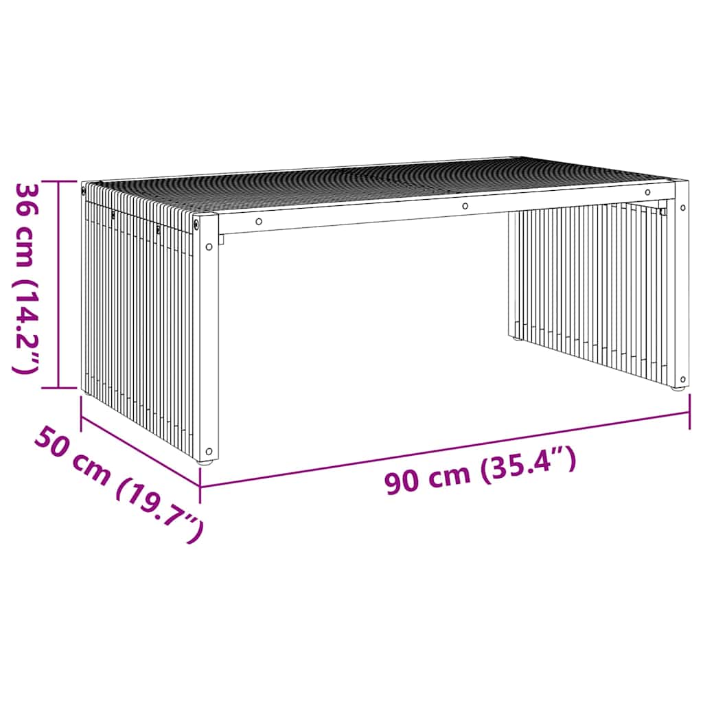 Tuin Bijzettafel Bruin 90 x 50 x 36 cm Massief Teakhout is nu te koop bij PeponiXL, paradijselijk wonen!