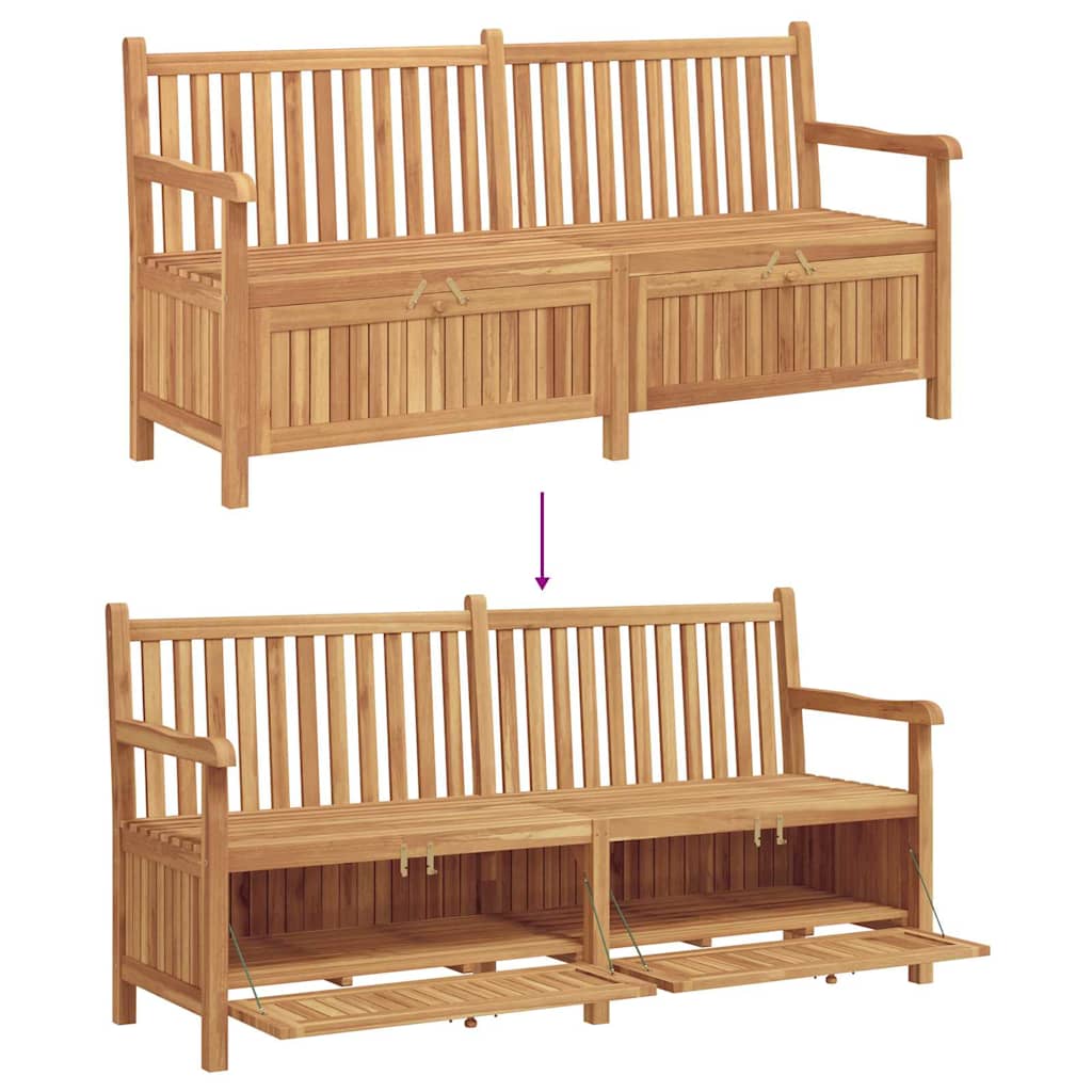 Bank met opslag Bruin 180 x 60 x 90 cm Massief Teakhout is nu te koop bij PeponiXL, paradijselijk wonen!