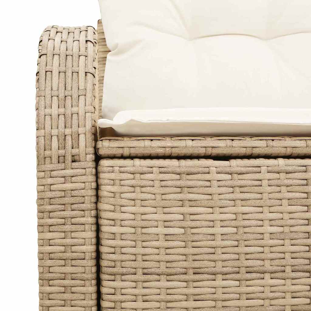 Tuinbank met kussen Beige 124 x 62 x 69cm poly rattan is nu te koop bij PeponiXL, paradijselijk wonen!