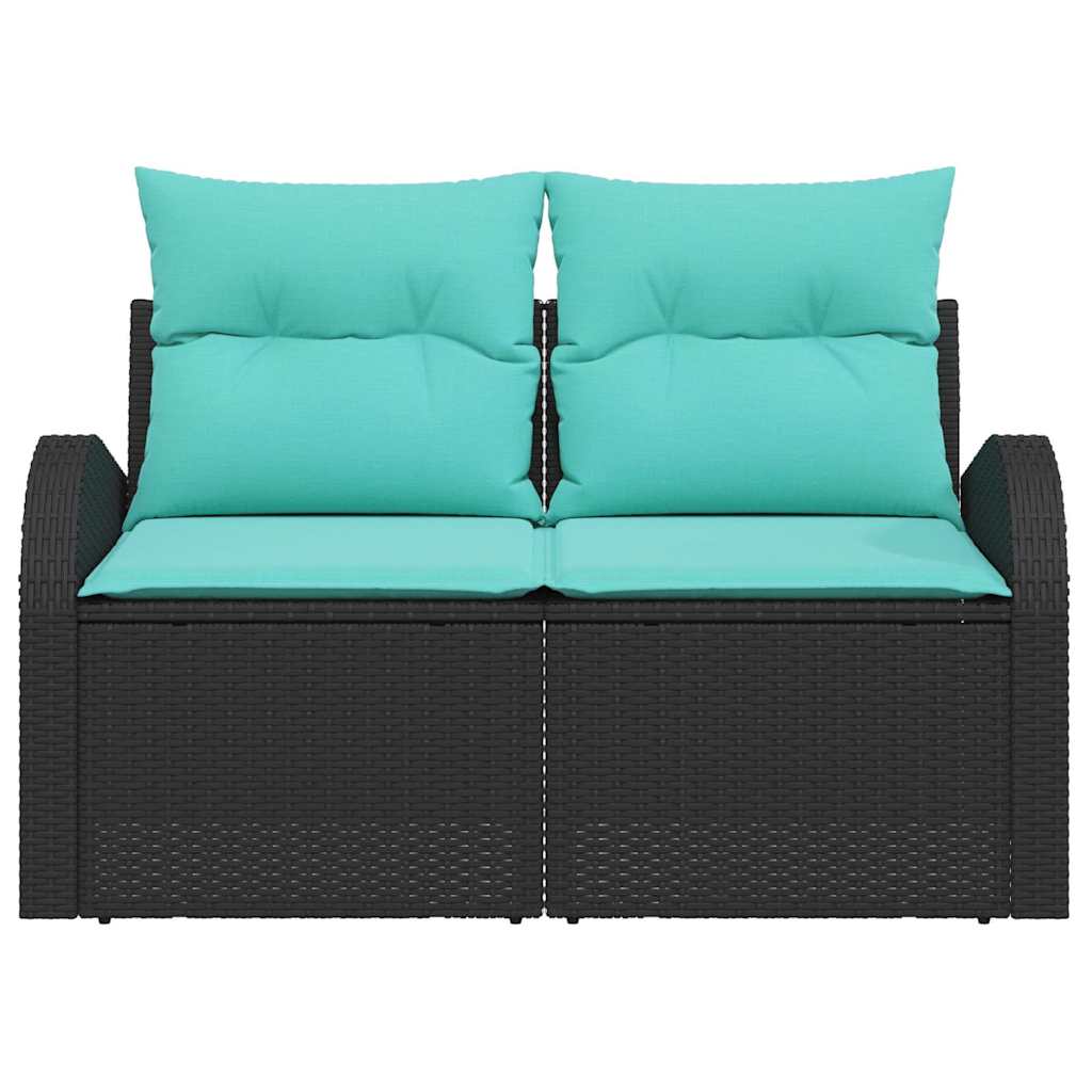 Tuinbank Zwart 124 x 62 x 85 cm poly rattan is nu te koop bij PeponiXL, paradijselijk wonen!