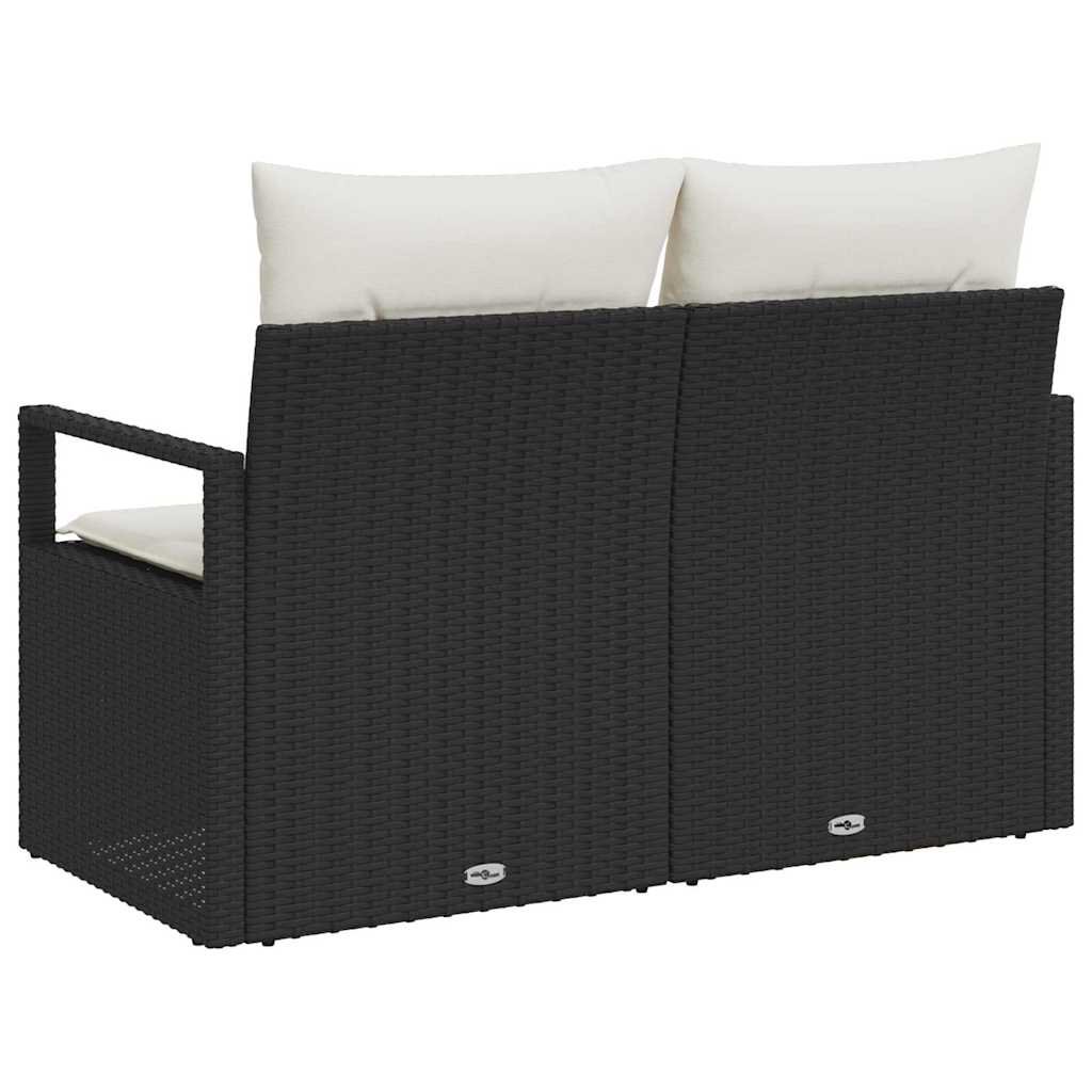 Tuinbank met kussen 120 x 62 x 69 cm poly rattan is nu te koop bij PeponiXL, paradijselijk wonen!