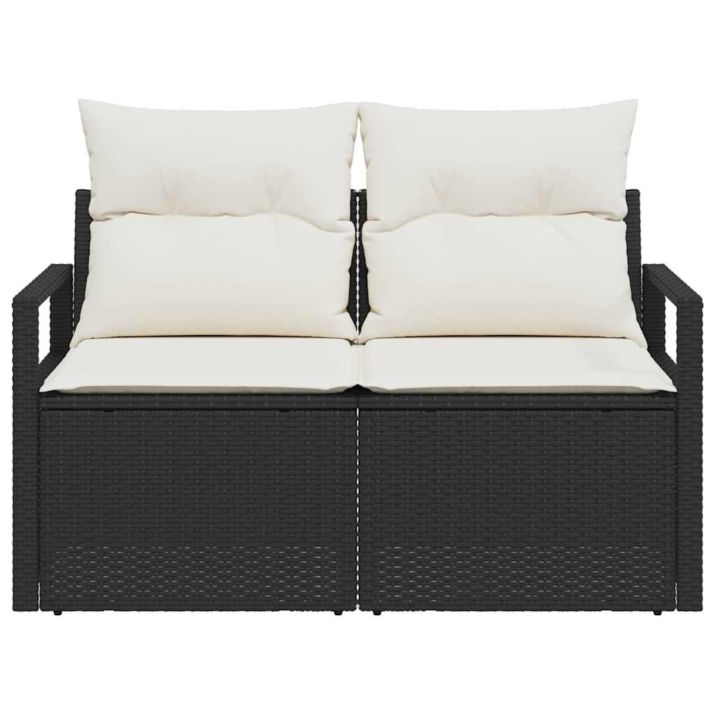 Tuinbank met kussen 120 x 62 x 69 cm poly rattan is nu te koop bij PeponiXL, paradijselijk wonen!