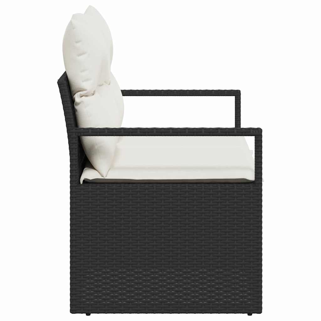 Tuinbank met kussen 120 x 62 x 69 cm poly rattan is nu te koop bij PeponiXL, paradijselijk wonen!
