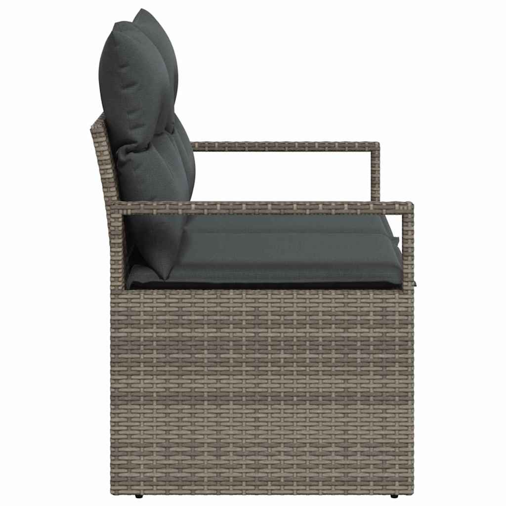 Tuinbank met kussen 120 x 62 x 69 cm poly rattan is nu te koop bij PeponiXL, paradijselijk wonen!