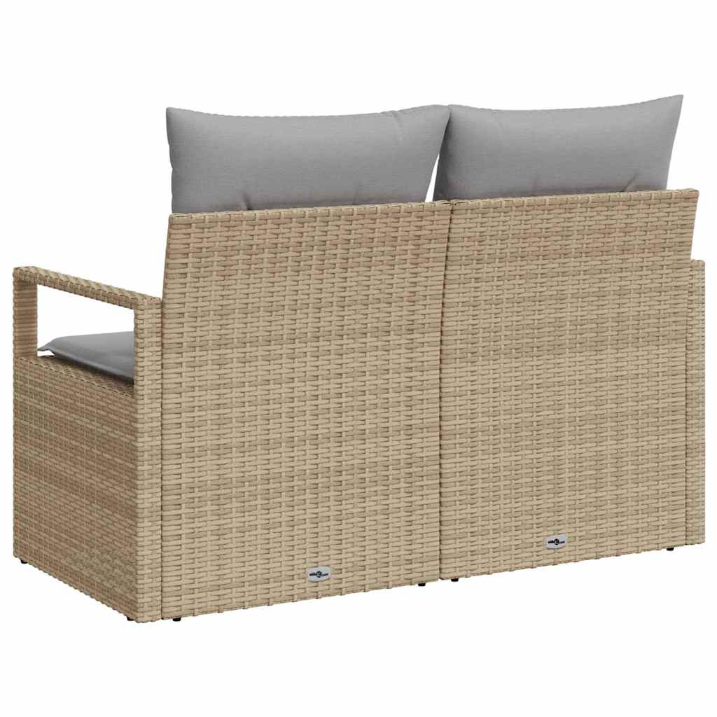 Tuinbank met kussen 120 x 62 x 69 cm poly rattan is nu te koop bij PeponiXL, paradijselijk wonen!