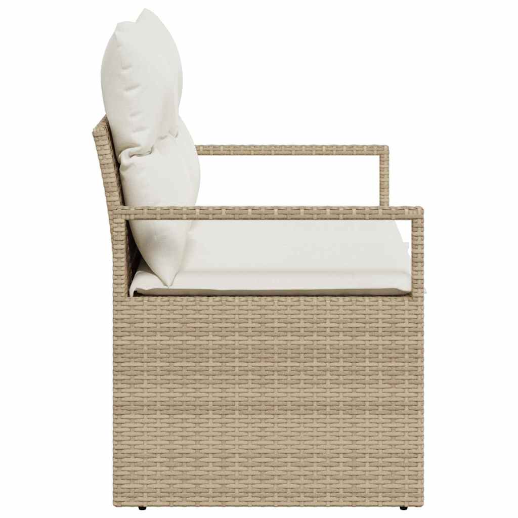 Tuinbank met kussen 120 x 62 x 69 cm poly rattan is nu te koop bij PeponiXL, paradijselijk wonen!