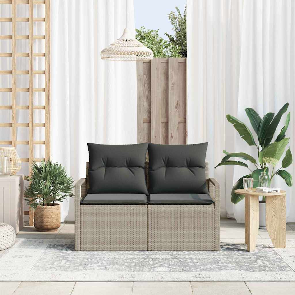 Tuinbank met kussen 120 x 62 x 69 cm poly rattan is nu te koop bij PeponiXL, paradijselijk wonen!