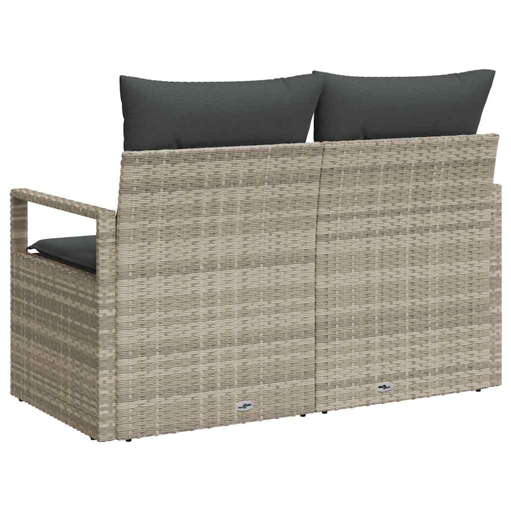 Tuinbank met kussen 120 x 62 x 69 cm poly rattan is nu te koop bij PeponiXL, paradijselijk wonen!