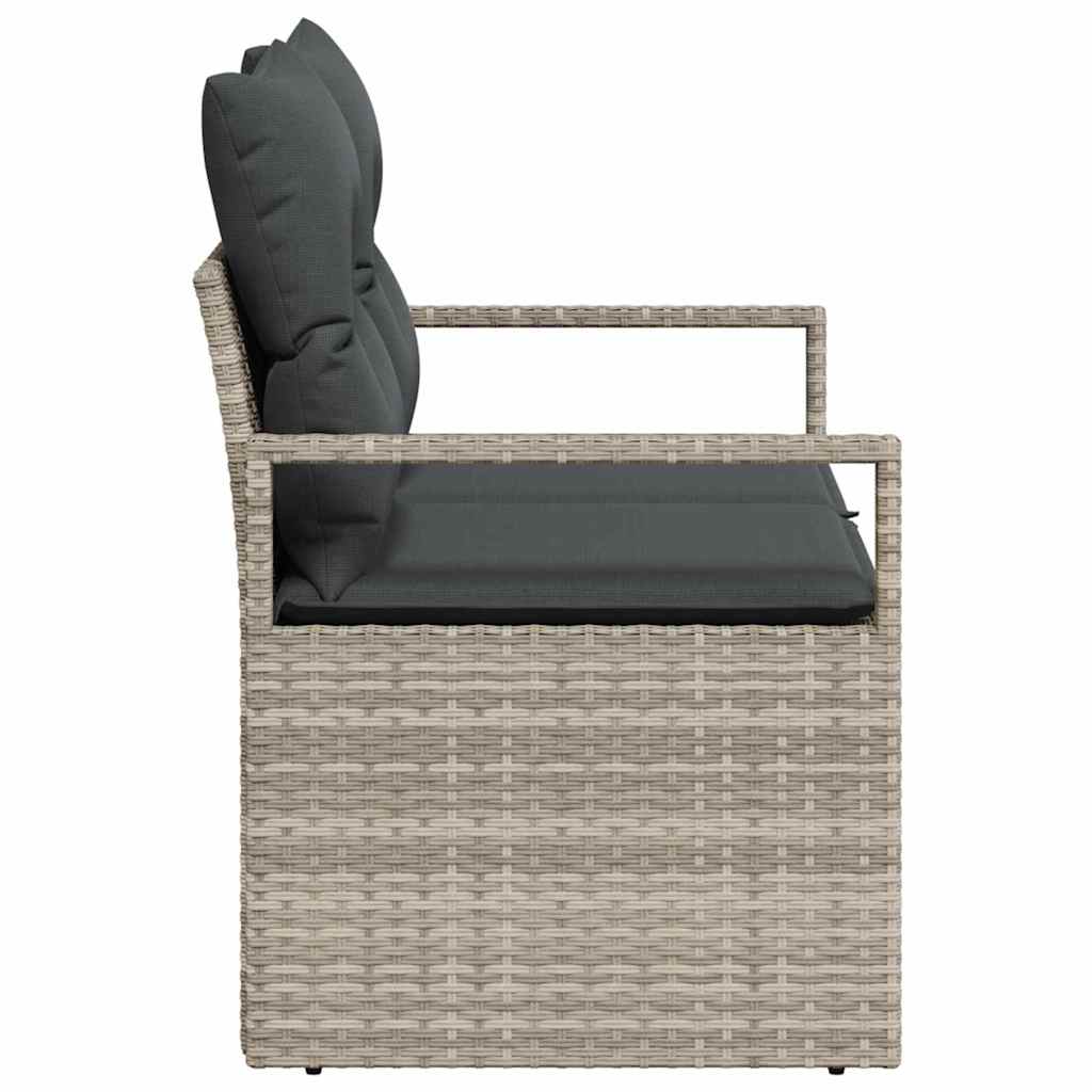 Tuinbank met kussen 120 x 62 x 69 cm poly rattan is nu te koop bij PeponiXL, paradijselijk wonen!