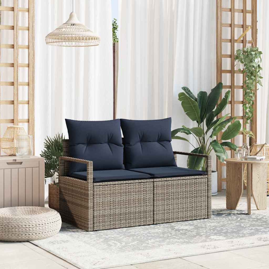Tuinbank met kussen 120 x 62 x 69 cm poly rattan is nu te koop bij PeponiXL, paradijselijk wonen!