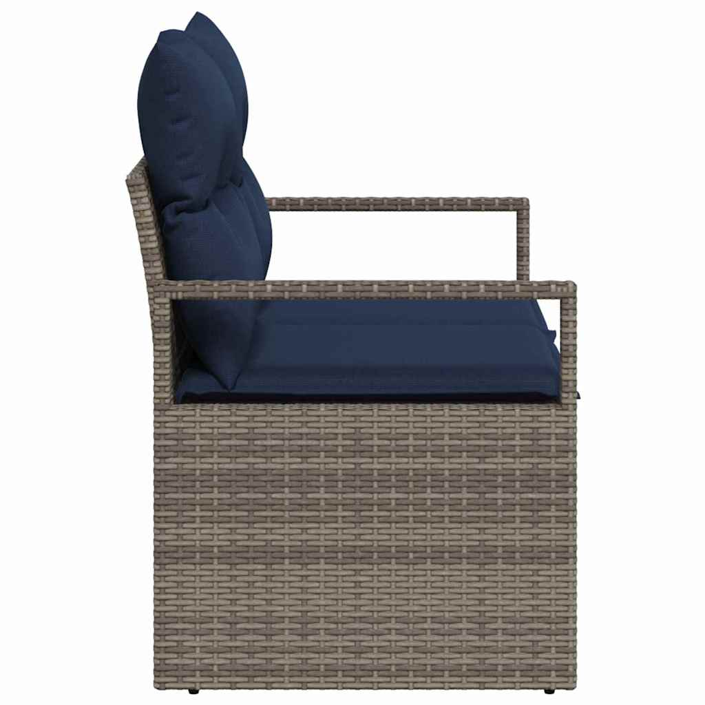 Tuinbank met kussen 120 x 62 x 69 cm poly rattan is nu te koop bij PeponiXL, paradijselijk wonen!