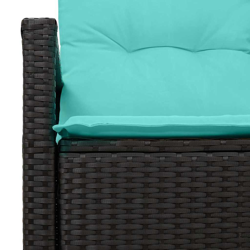 Tuinbank met kussen 120 x 62 x 69 cm poly rattan is nu te koop bij PeponiXL, paradijselijk wonen!