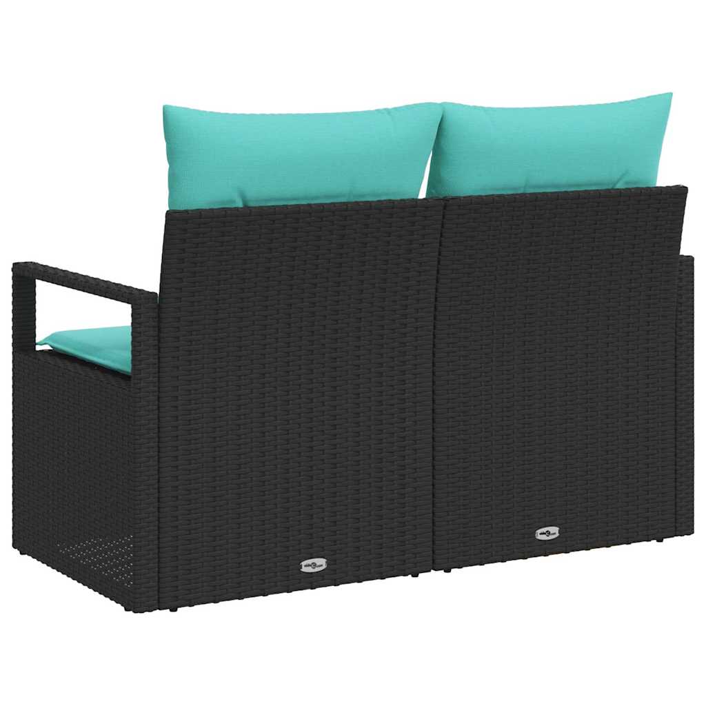 Tuinbank met kussen 120 x 62 x 69 cm poly rattan is nu te koop bij PeponiXL, paradijselijk wonen!