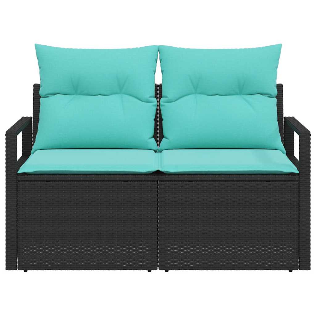Tuinbank met kussen 120 x 62 x 69 cm poly rattan is nu te koop bij PeponiXL, paradijselijk wonen!