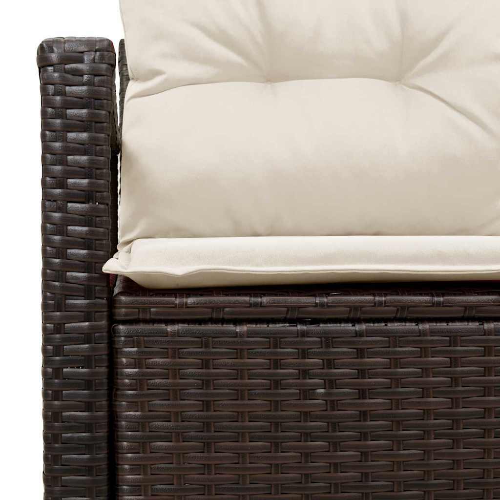 Tuinbank met kussen met opslag 120 x 62 x 69 cm poly rattan is nu te koop bij PeponiXL, paradijselijk wonen!