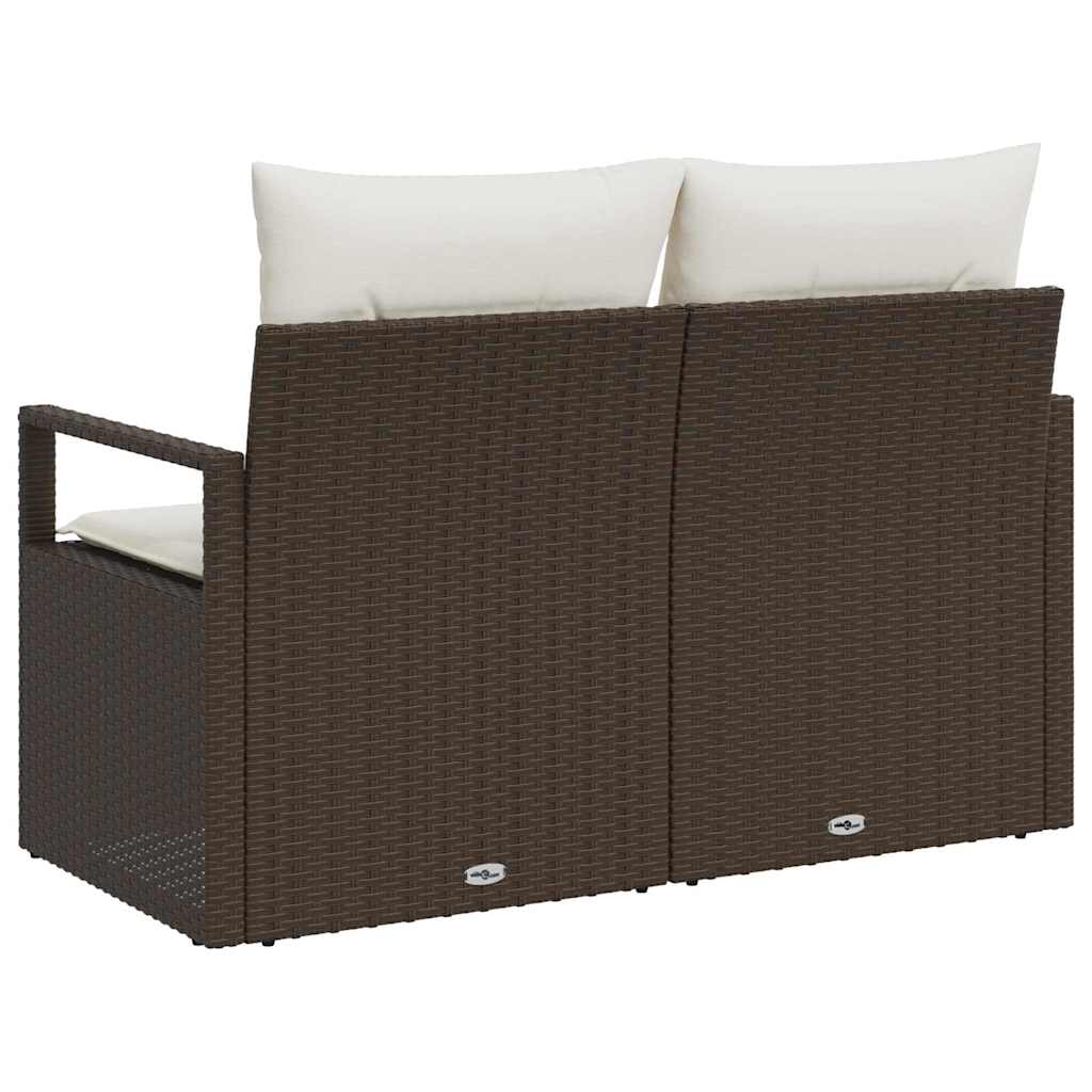 Tuinbank met kussen met opslag 120 x 62 x 69 cm poly rattan is nu te koop bij PeponiXL, paradijselijk wonen!