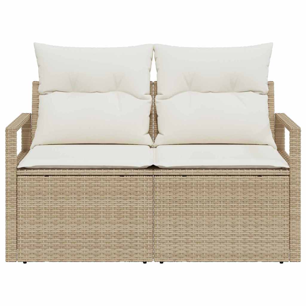 Tuinbank met kussen met opslag 120 x 62 x 69 cm poly rattan is nu te koop bij PeponiXL, paradijselijk wonen!