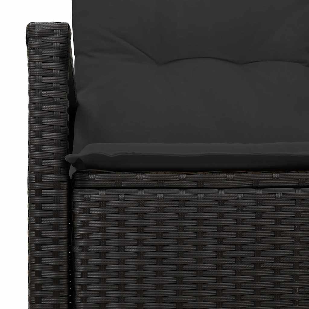 Tuinbank met kussen met opslag 120 x 62 x 69 cm poly rattan is nu te koop bij PeponiXL, paradijselijk wonen!
