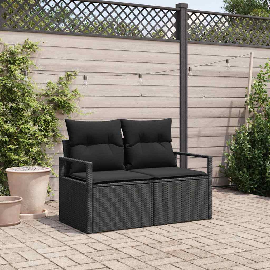 Tuinbank met kussen met opslag 120 x 62 x 69 cm poly rattan is nu te koop bij PeponiXL, paradijselijk wonen!