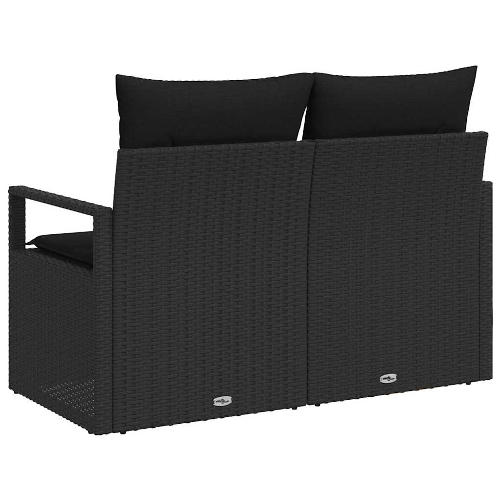 Tuinbank met kussen met opslag 120 x 62 x 69 cm poly rattan is nu te koop bij PeponiXL, paradijselijk wonen!