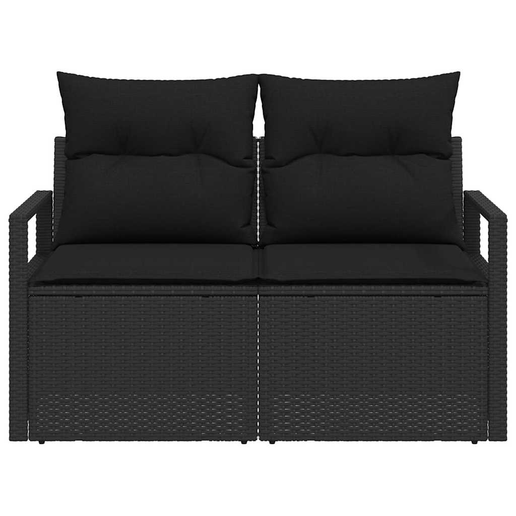 Tuinbank met kussen met opslag 120 x 62 x 69 cm poly rattan is nu te koop bij PeponiXL, paradijselijk wonen!