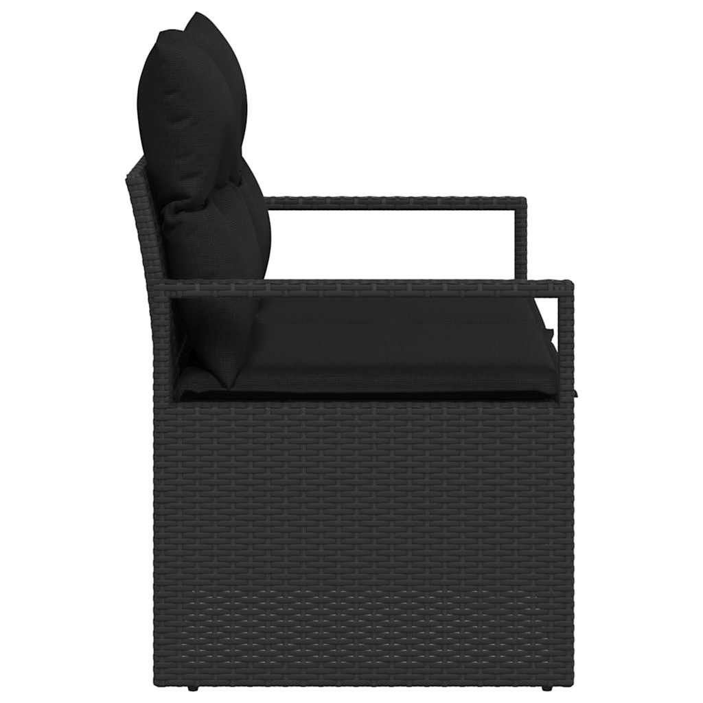 Tuinbank met kussen met opslag 120 x 62 x 69 cm poly rattan is nu te koop bij PeponiXL, paradijselijk wonen!