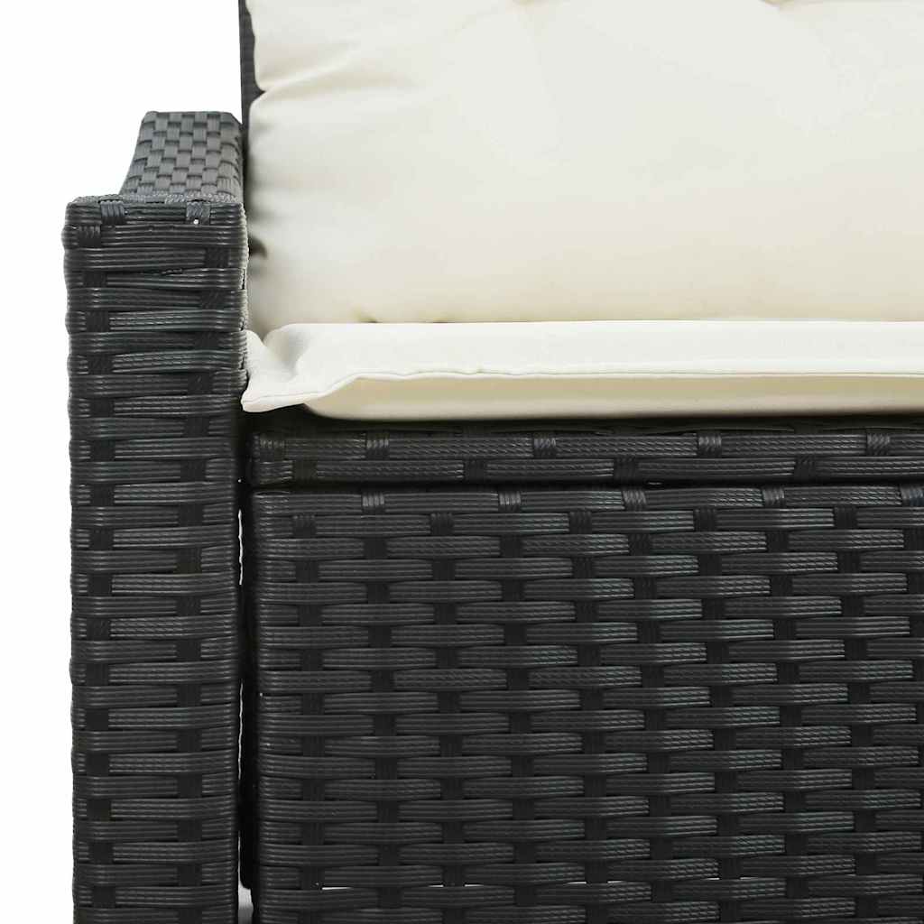 Tuinbank met kussen 123 x 62 x 69 cm poly rattan is nu te koop bij PeponiXL, paradijselijk wonen!