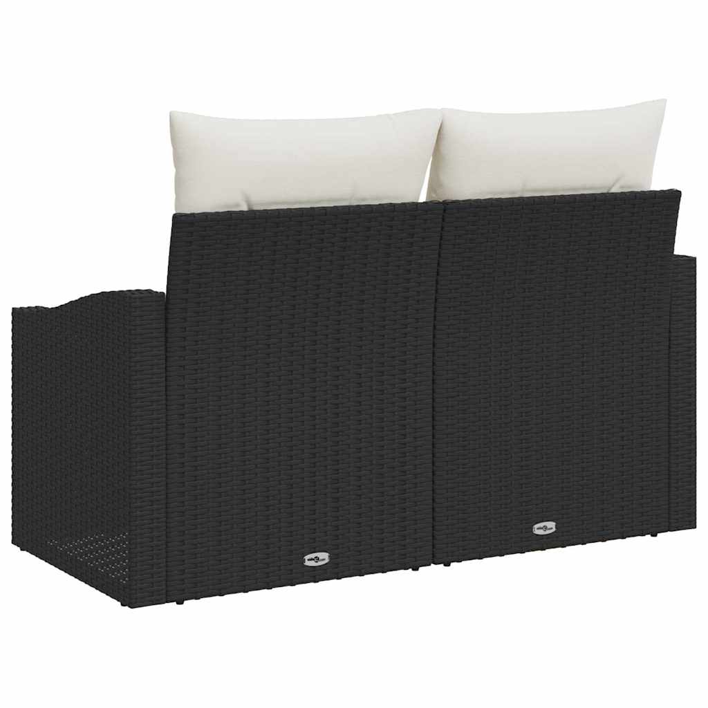 Tuinbank met kussen 123 x 62 x 69 cm poly rattan is nu te koop bij PeponiXL, paradijselijk wonen!