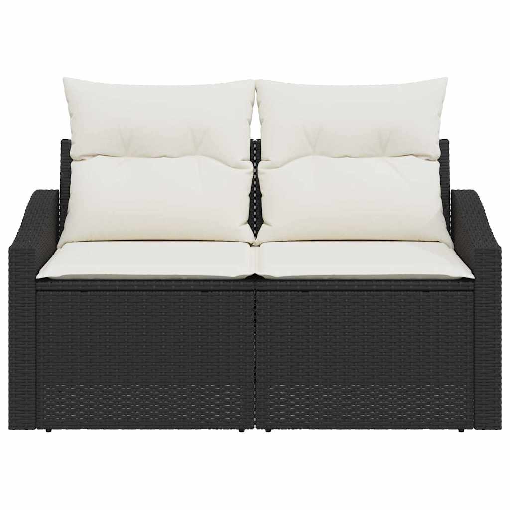 Tuinbank met kussen 123 x 62 x 69 cm poly rattan is nu te koop bij PeponiXL, paradijselijk wonen!