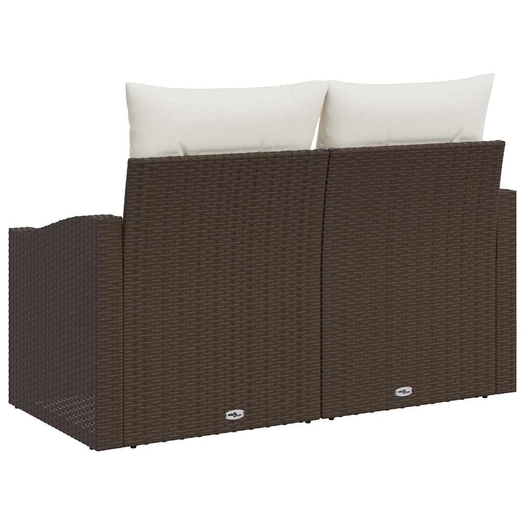 Tuinbank met kussen 123 x 62 x 69 cm poly rattan is nu te koop bij PeponiXL, paradijselijk wonen!