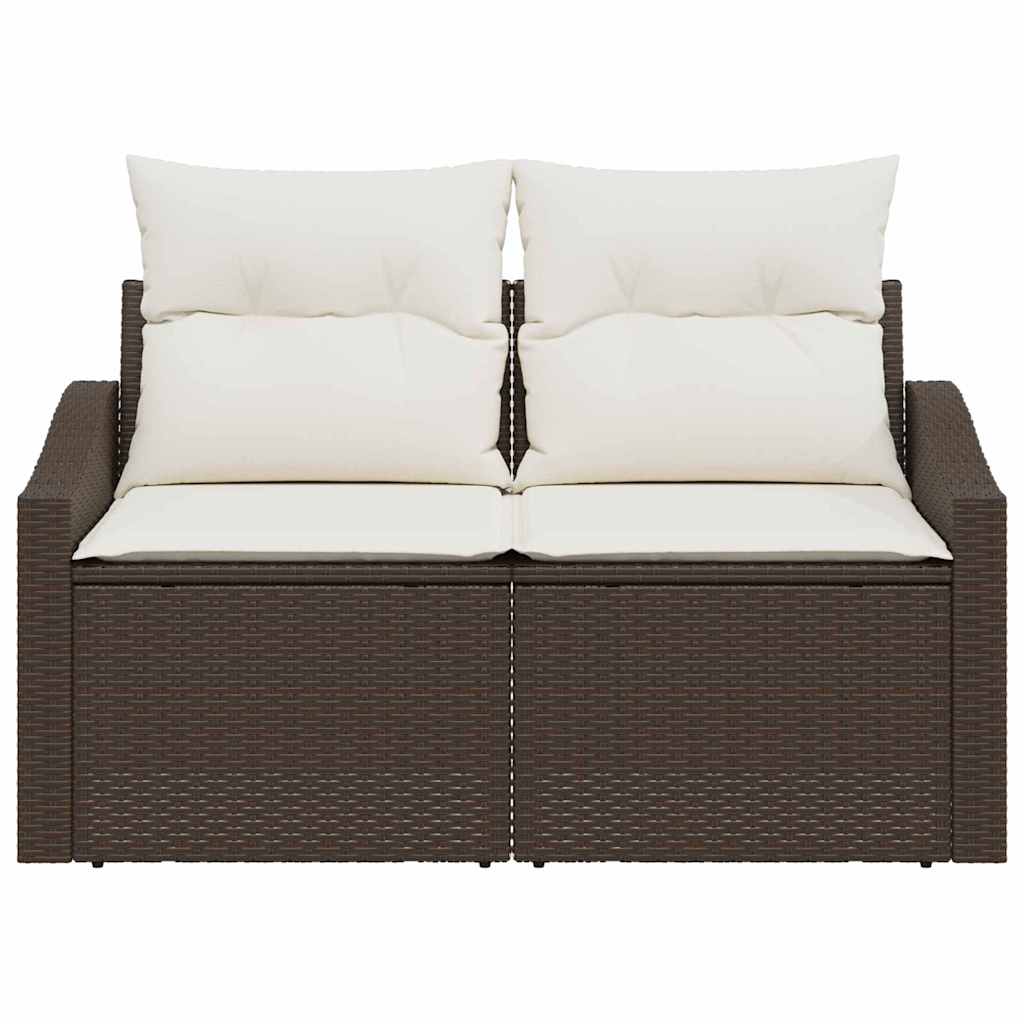Tuinbank met kussen 123 x 62 x 69 cm poly rattan is nu te koop bij PeponiXL, paradijselijk wonen!