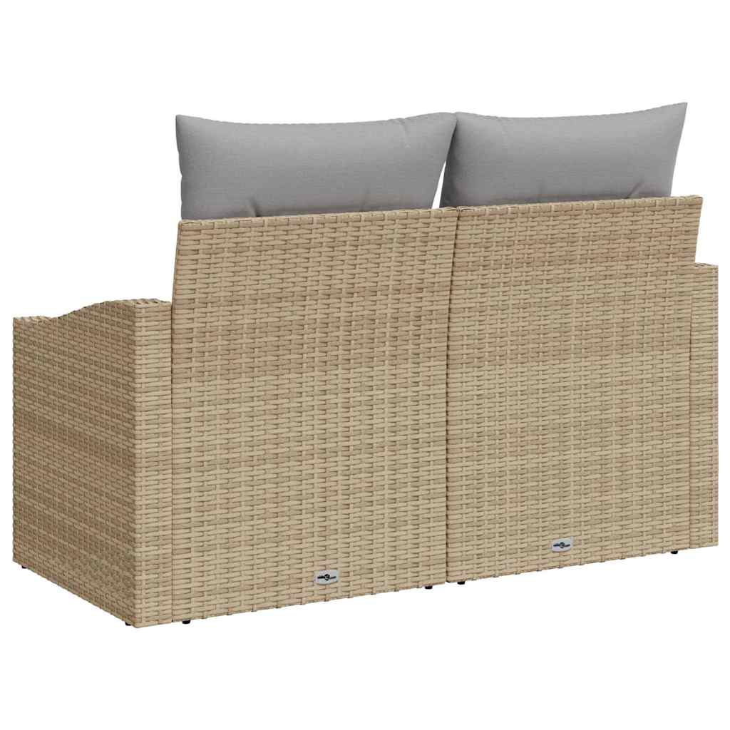 Tuinbank met kussen 123 x 62 x 69 cm poly rattan is nu te koop bij PeponiXL, paradijselijk wonen!