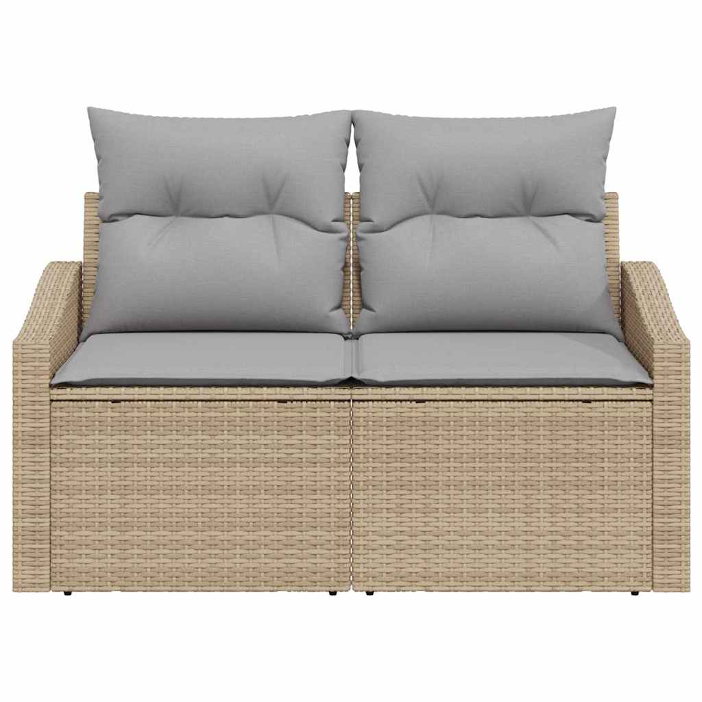 Tuinbank met kussen 123 x 62 x 69 cm poly rattan is nu te koop bij PeponiXL, paradijselijk wonen!