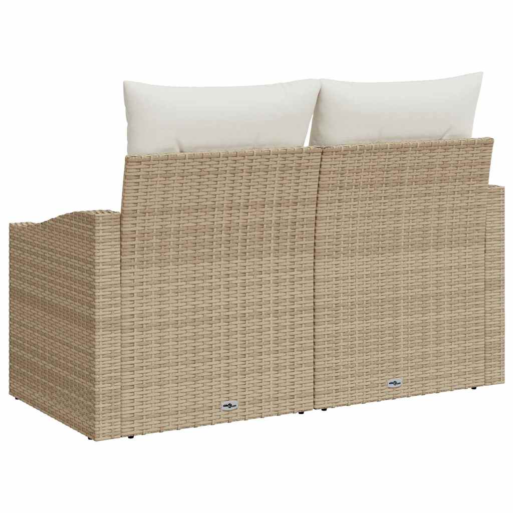 Tuinbank met kussen 123 x 62 x 69 cm poly rattan is nu te koop bij PeponiXL, paradijselijk wonen!