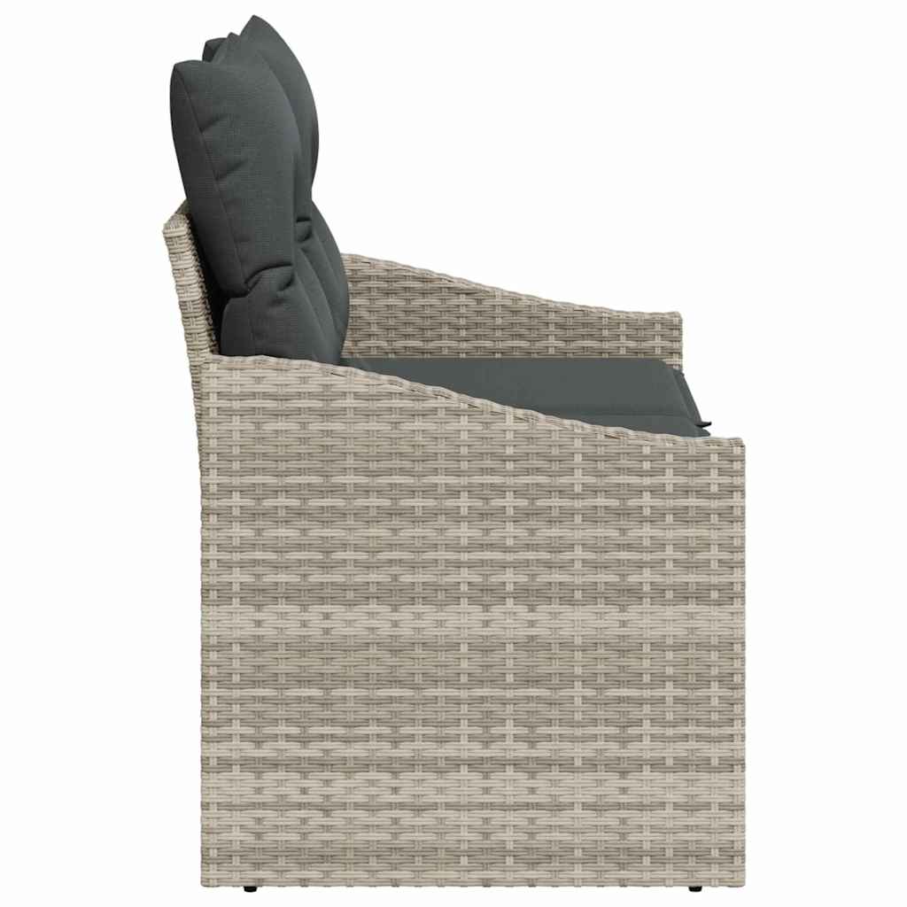 Tuinbank met kussen 123 x 62 x 69 cm poly rattan is nu te koop bij PeponiXL, paradijselijk wonen!