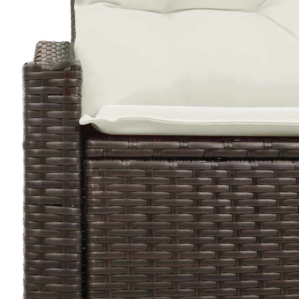 Tuinbank met kussen met opslag 123 x 62 x 69 cm poly rattan is nu te koop bij PeponiXL, paradijselijk wonen!