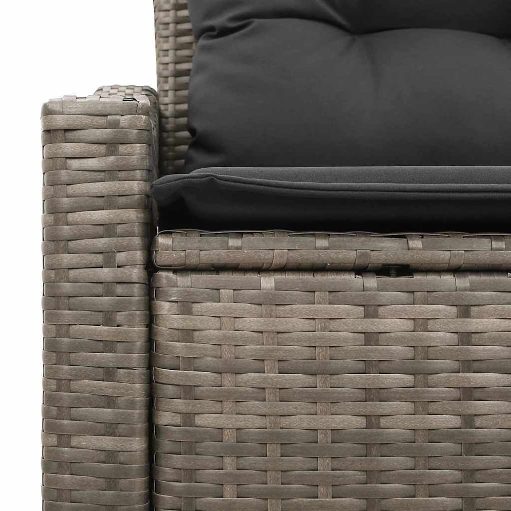 Tuinbank met kussen met opslag 123 x 62 x 69 cm poly rattan is nu te koop bij PeponiXL, paradijselijk wonen!