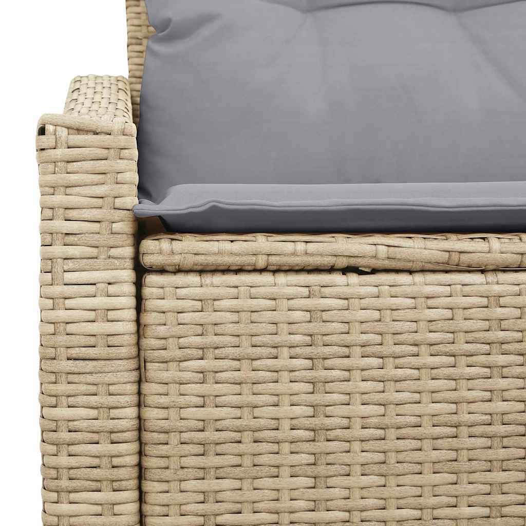 Tuinbank met kussen met opslag 123 x 62 x 69 cm poly rattan is nu te koop bij PeponiXL, paradijselijk wonen!