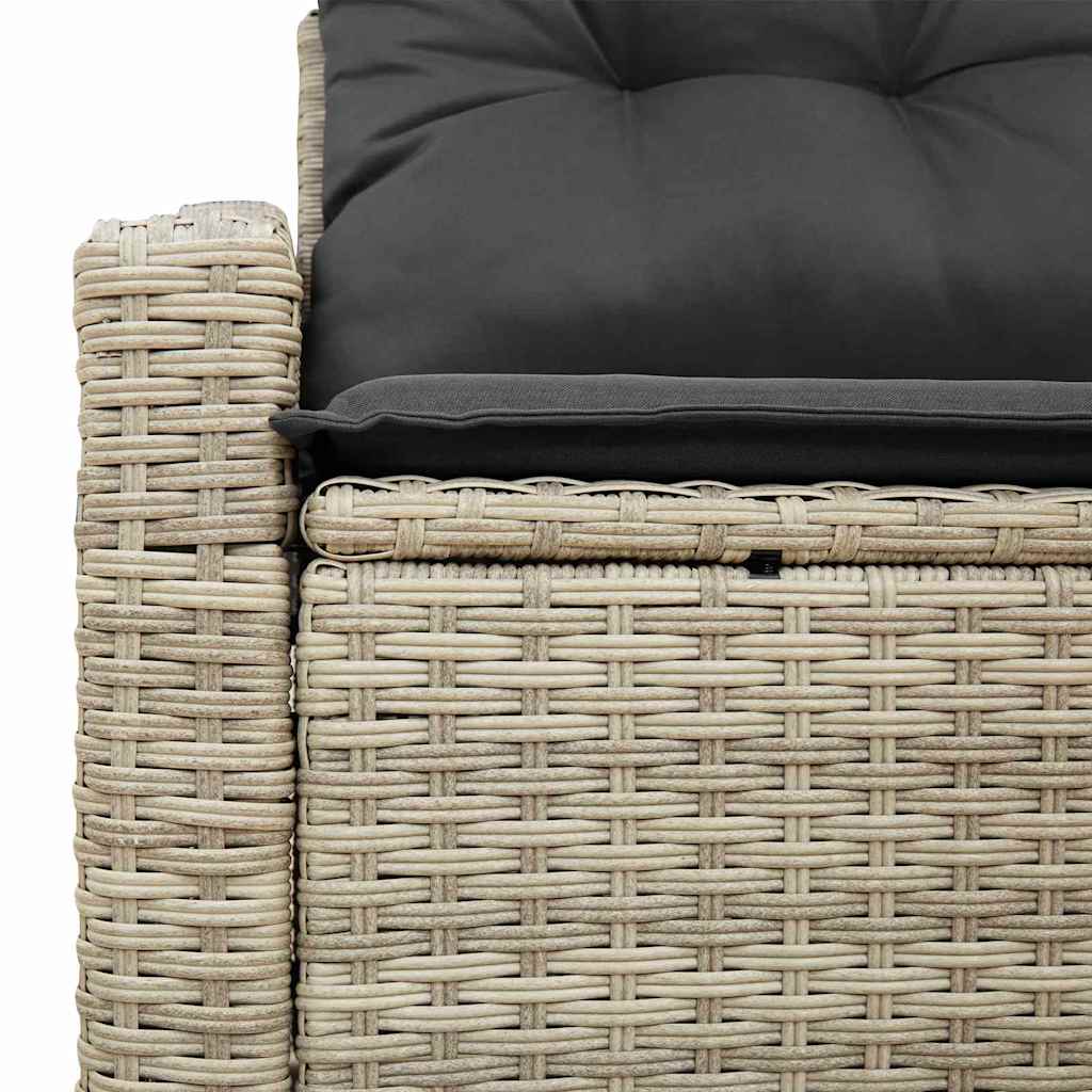 Tuinbank met kussen met opslag 123 x 62 x 69 cm poly rattan is nu te koop bij PeponiXL, paradijselijk wonen!