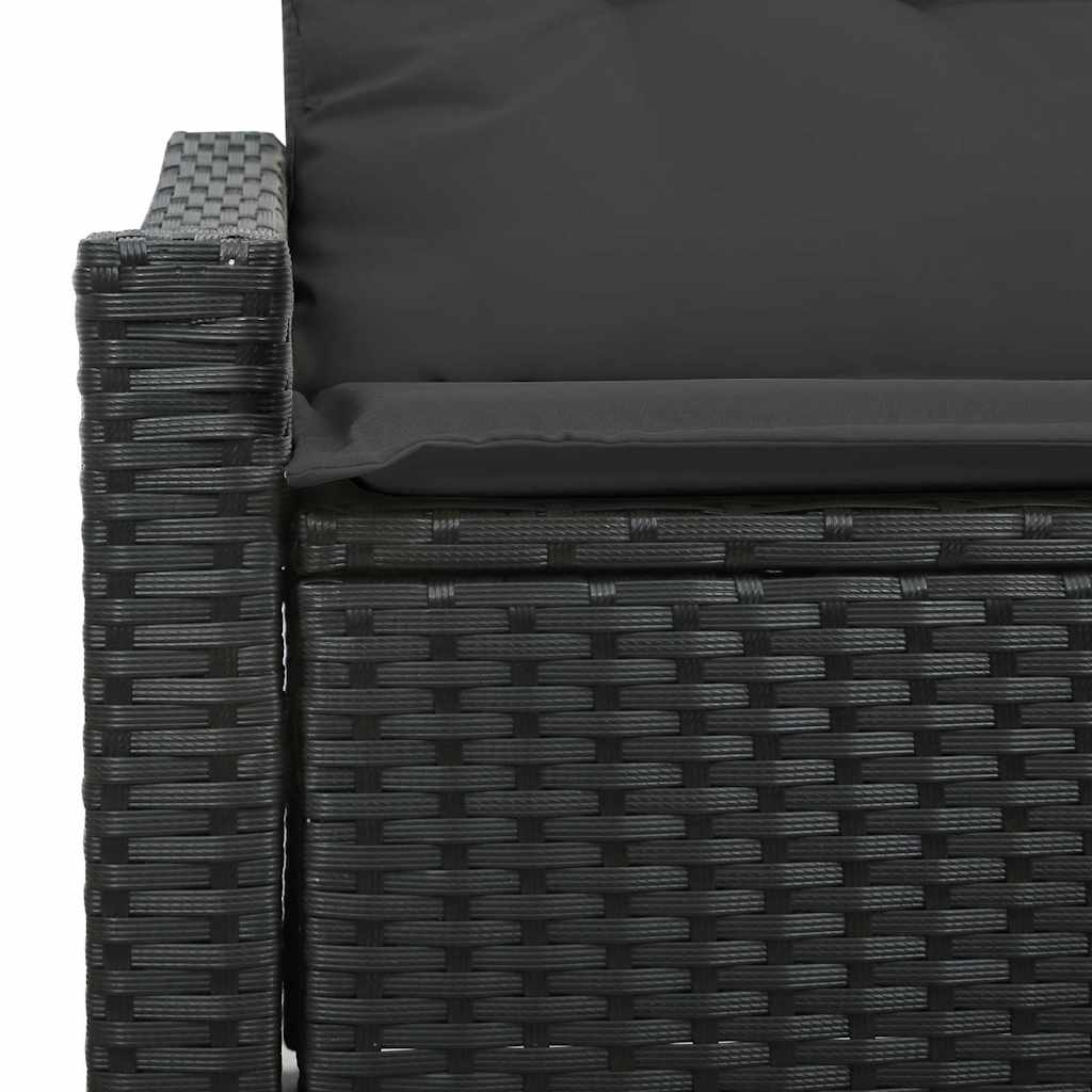 Tuinbank met kussen met opslag 123 x 62 x 69 cm poly rattan is nu te koop bij PeponiXL, paradijselijk wonen!
