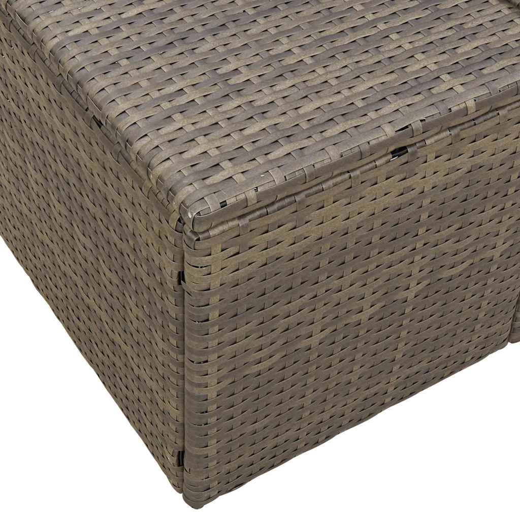 Tuinbank met kussen Grijs 184 x 62 x 69 cm poly rattan is nu te koop bij PeponiXL, paradijselijk wonen!
