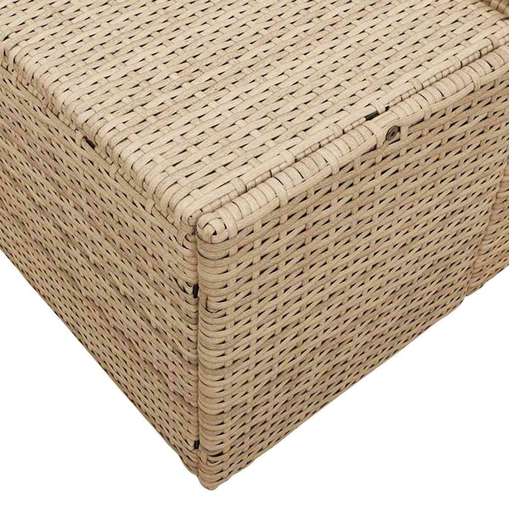 Tuinbank met kussen Beige 184 x 62 x 69 cm poly rattan is nu te koop bij PeponiXL, paradijselijk wonen!