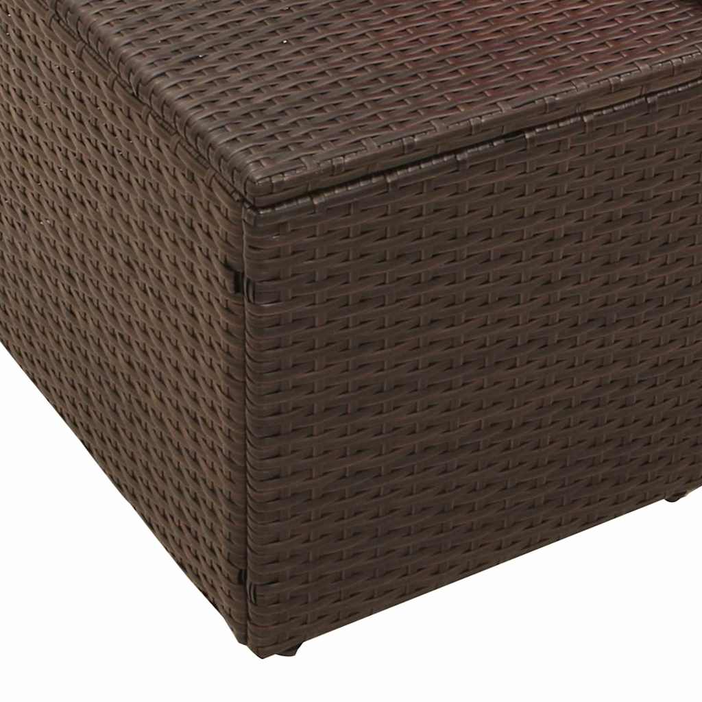 Tuinbank met kussen Bruin 184 x 62 x 69 cm poly rattan is nu te koop bij PeponiXL, paradijselijk wonen!