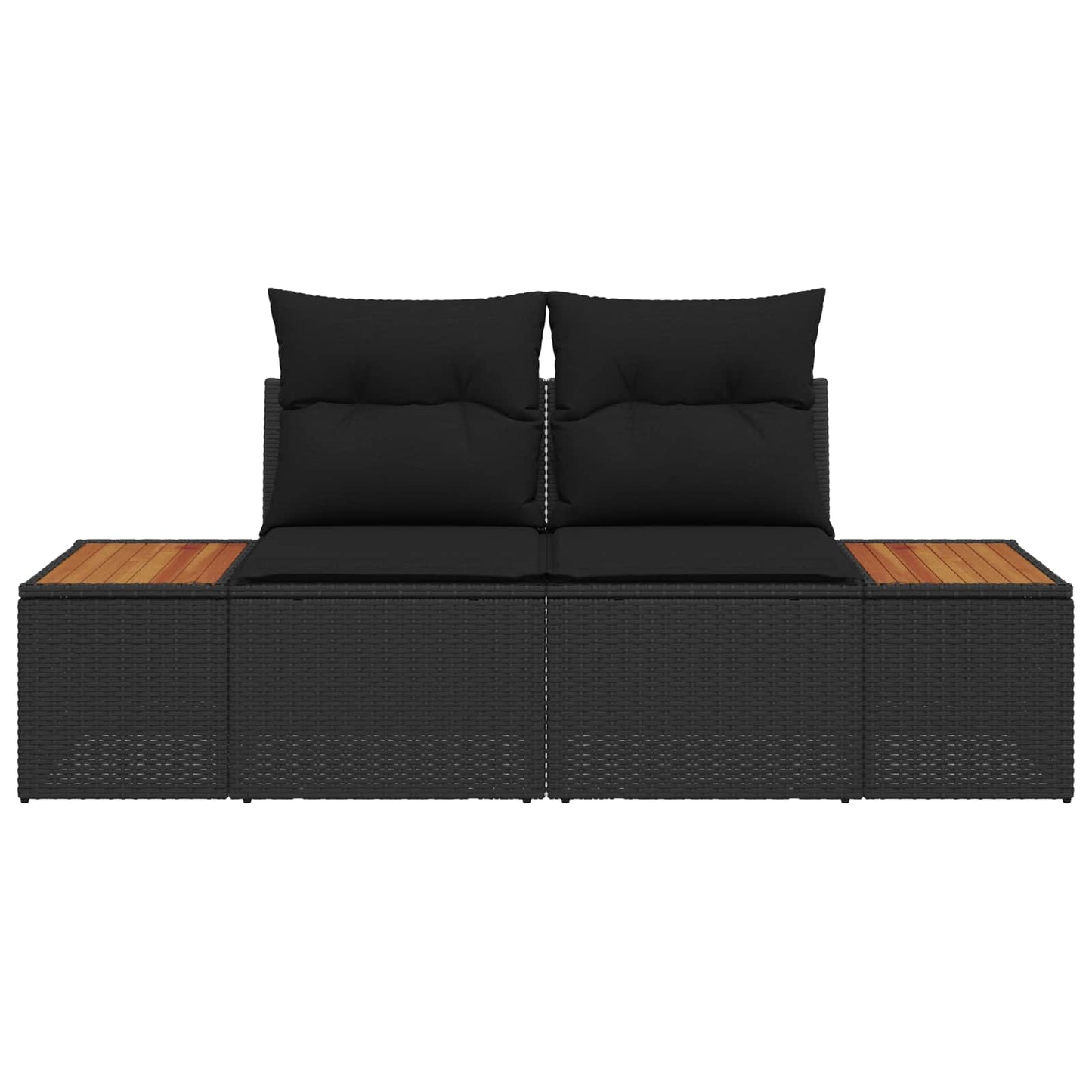 Tuinbank Zwart 184 x 62 x 85cm poly rattan is nu te koop bij PeponiXL, paradijselijk wonen!