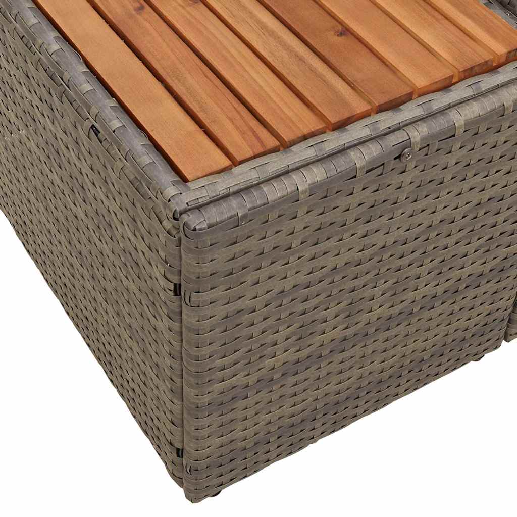 Tuinbank Grijs 184 x 62 x 85cm poly rattan is nu te koop bij PeponiXL, paradijselijk wonen!