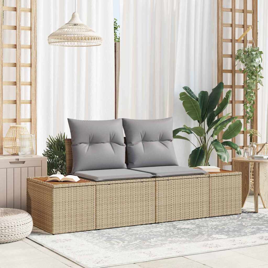 Tuinbank Beige 184 x 62 x 85cm poly rattan is nu te koop bij PeponiXL, paradijselijk wonen!