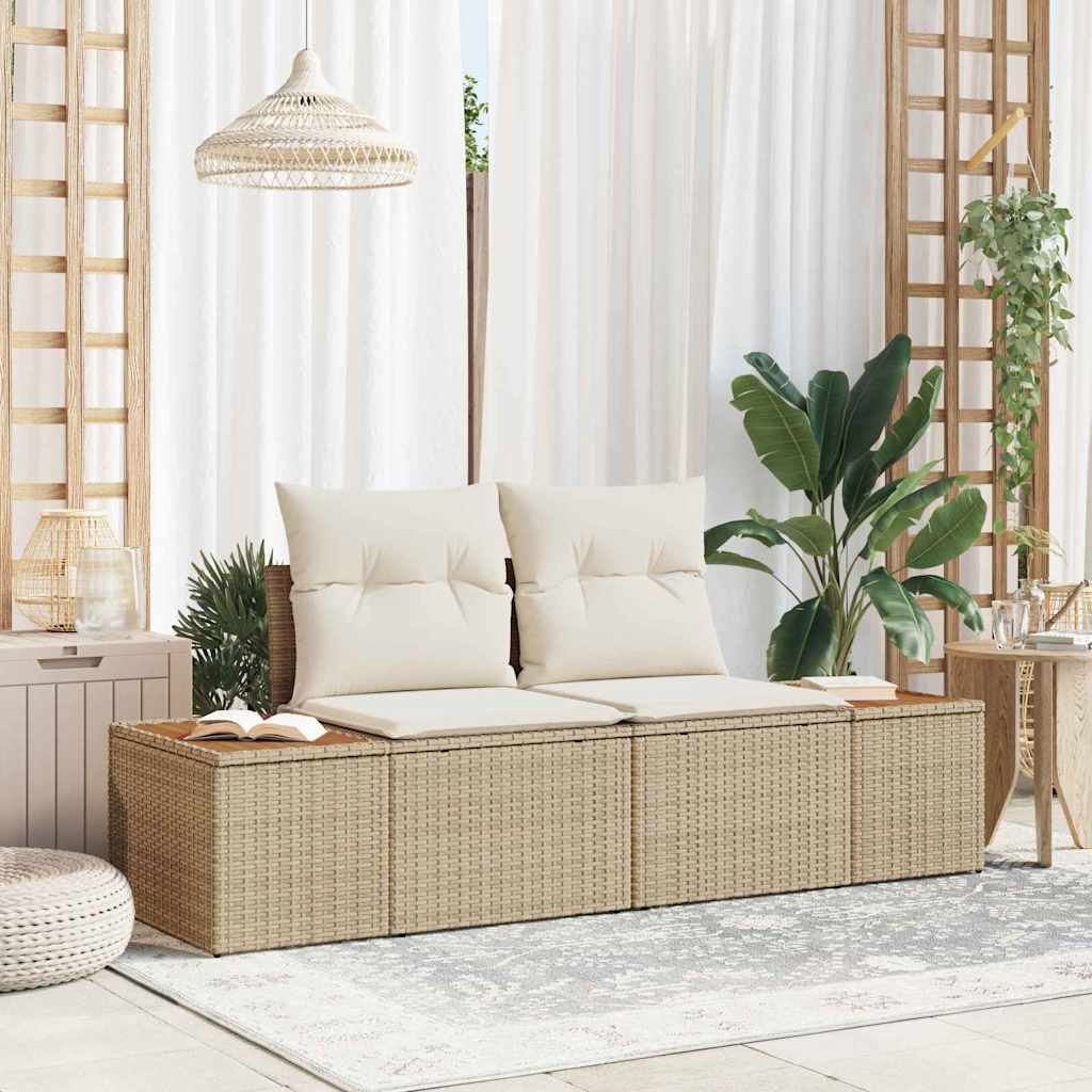 Tuinbank Beige 184 x 62 x 85cm poly rattan is nu te koop bij PeponiXL, paradijselijk wonen!