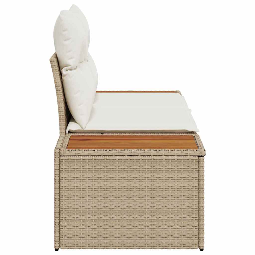 Tuinbank Beige 184 x 62 x 85cm poly rattan is nu te koop bij PeponiXL, paradijselijk wonen!