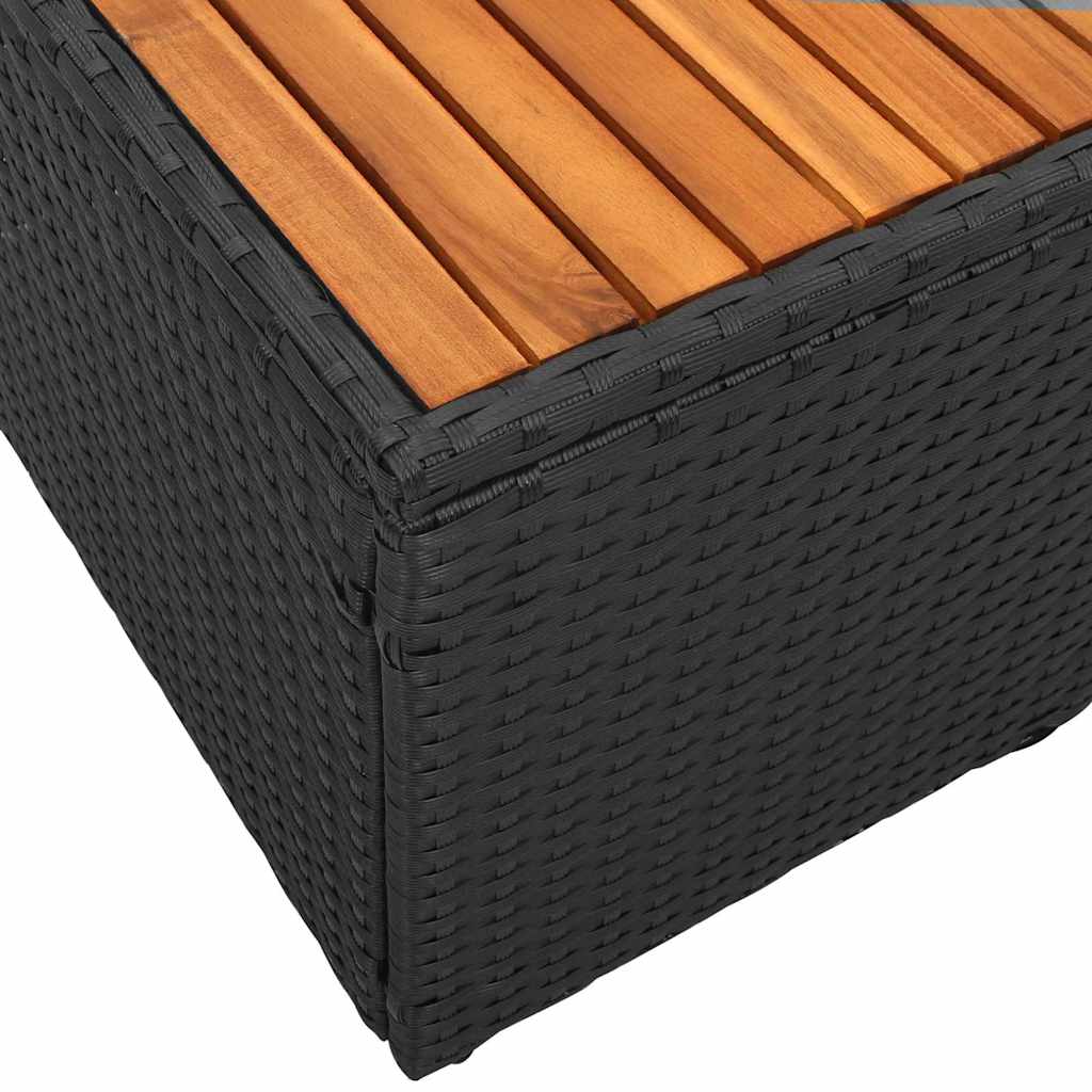 Tuinbank Zwart 184 x 62 x 85cm poly rattan is nu te koop bij PeponiXL, paradijselijk wonen!